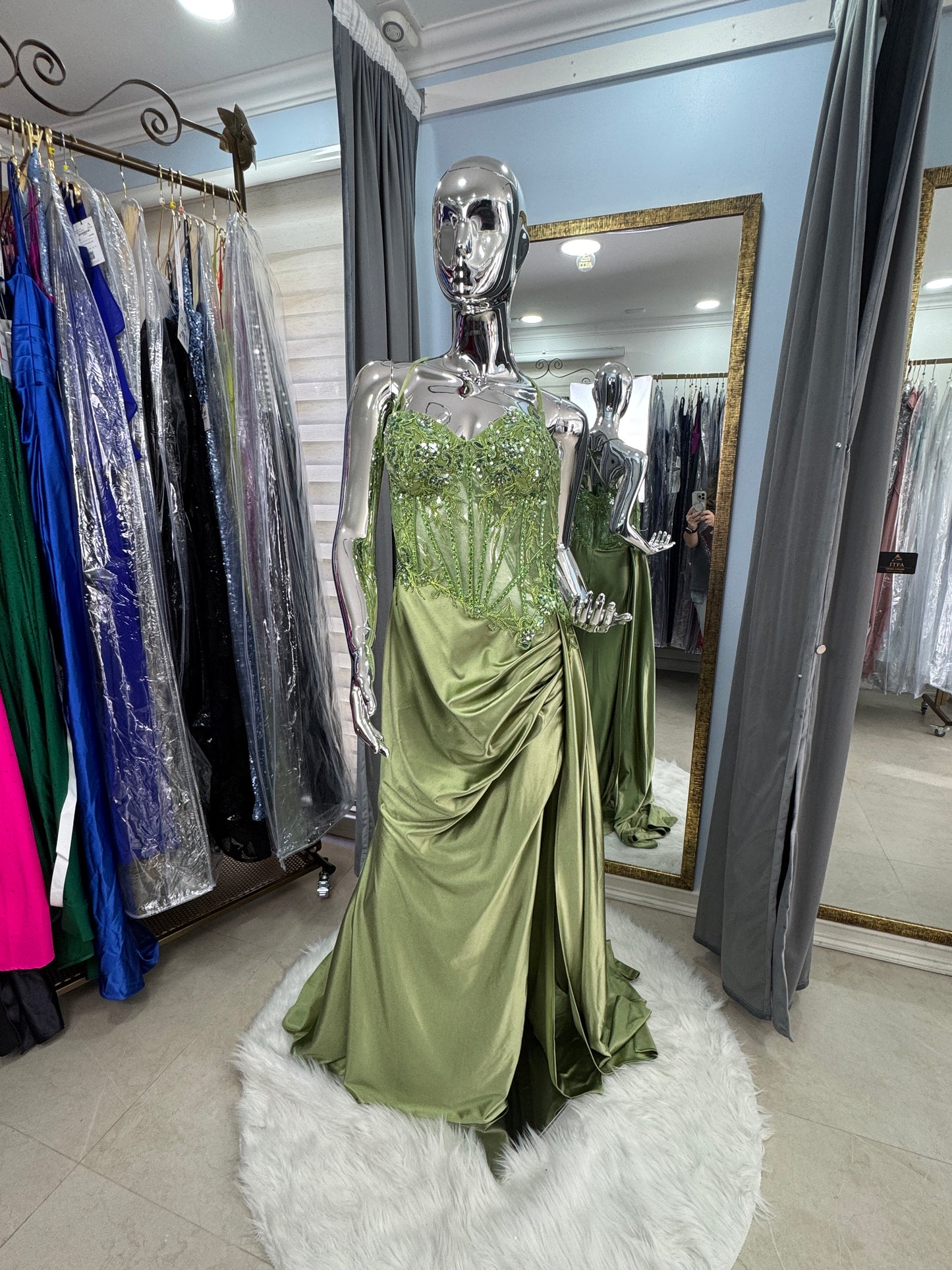 Vestido Corset verde Olivo