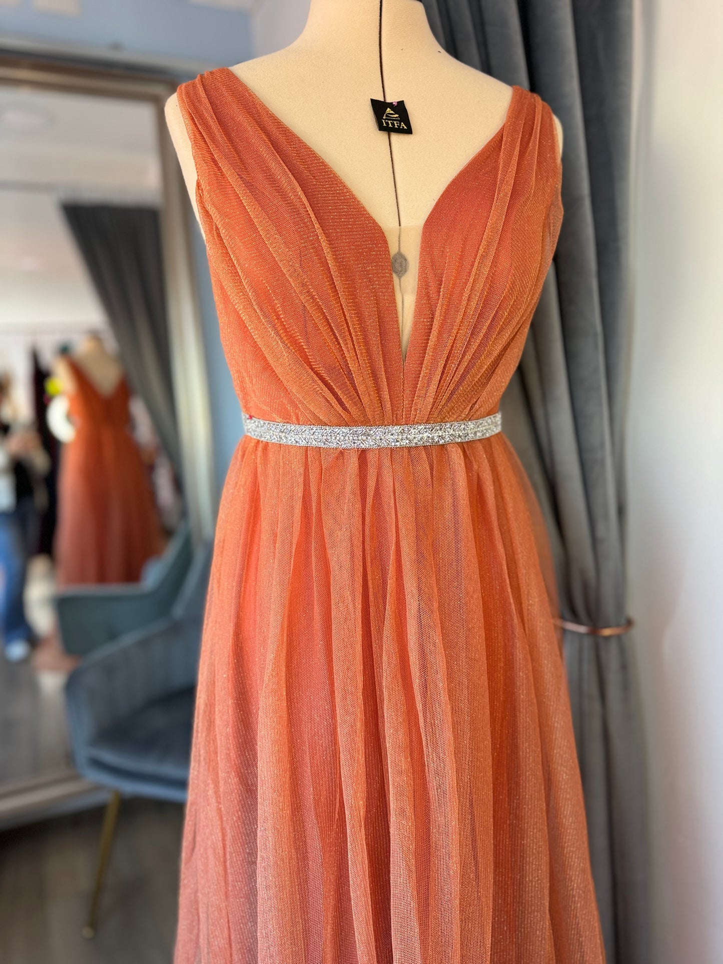 Vestido largo tul