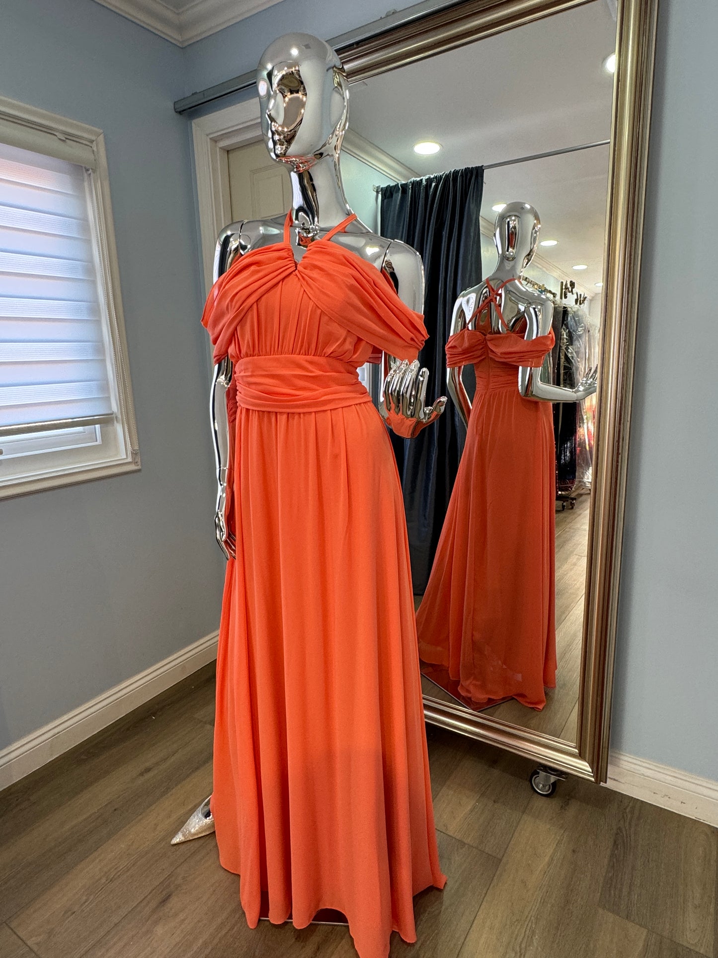 Goddess model long dress