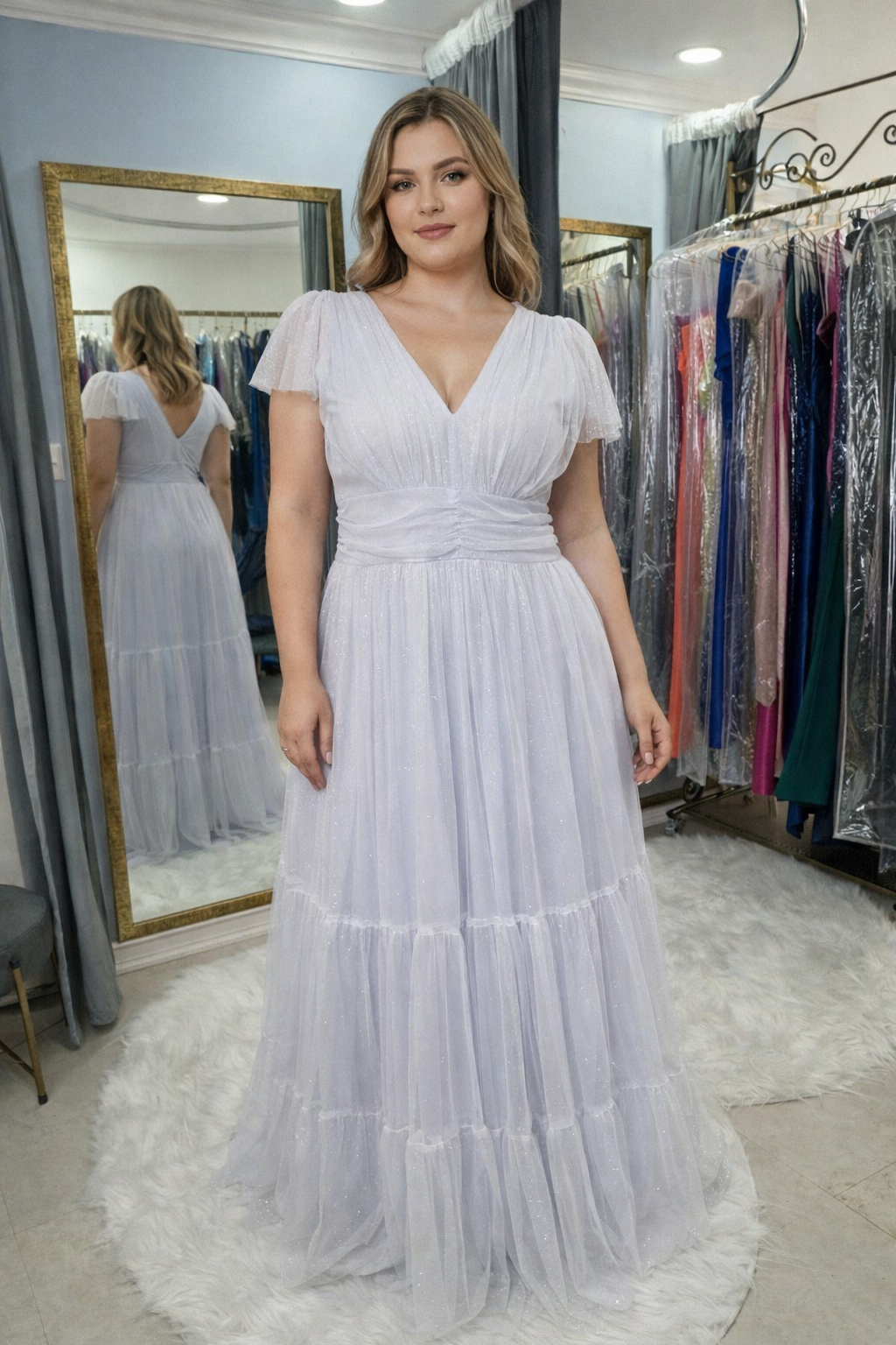 Vestido blanco tul