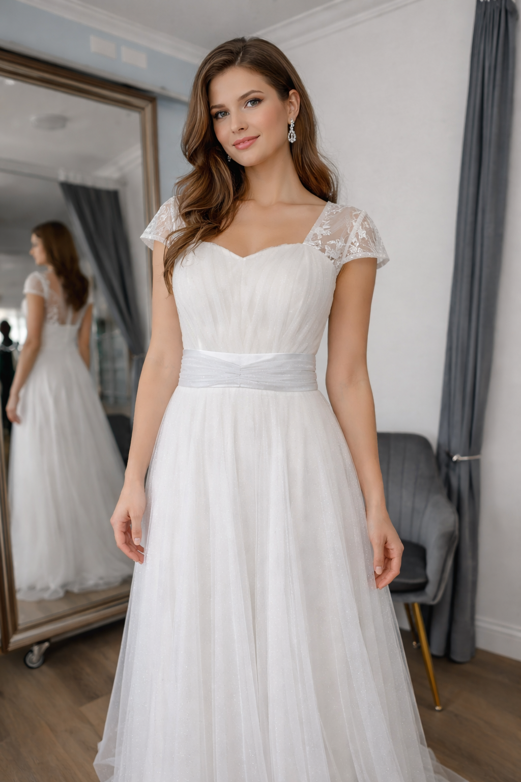 Vestido blanco ceremonia, boda Toscana.