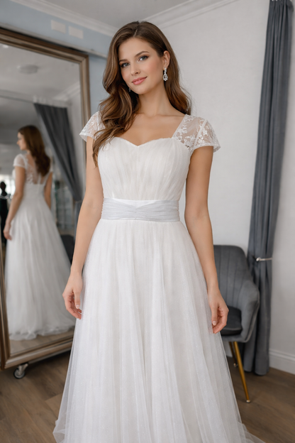 Vestido blanco ceremonia, boda Toscana.