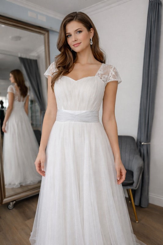 Vestido blanco ceremonia, boda Toscana.