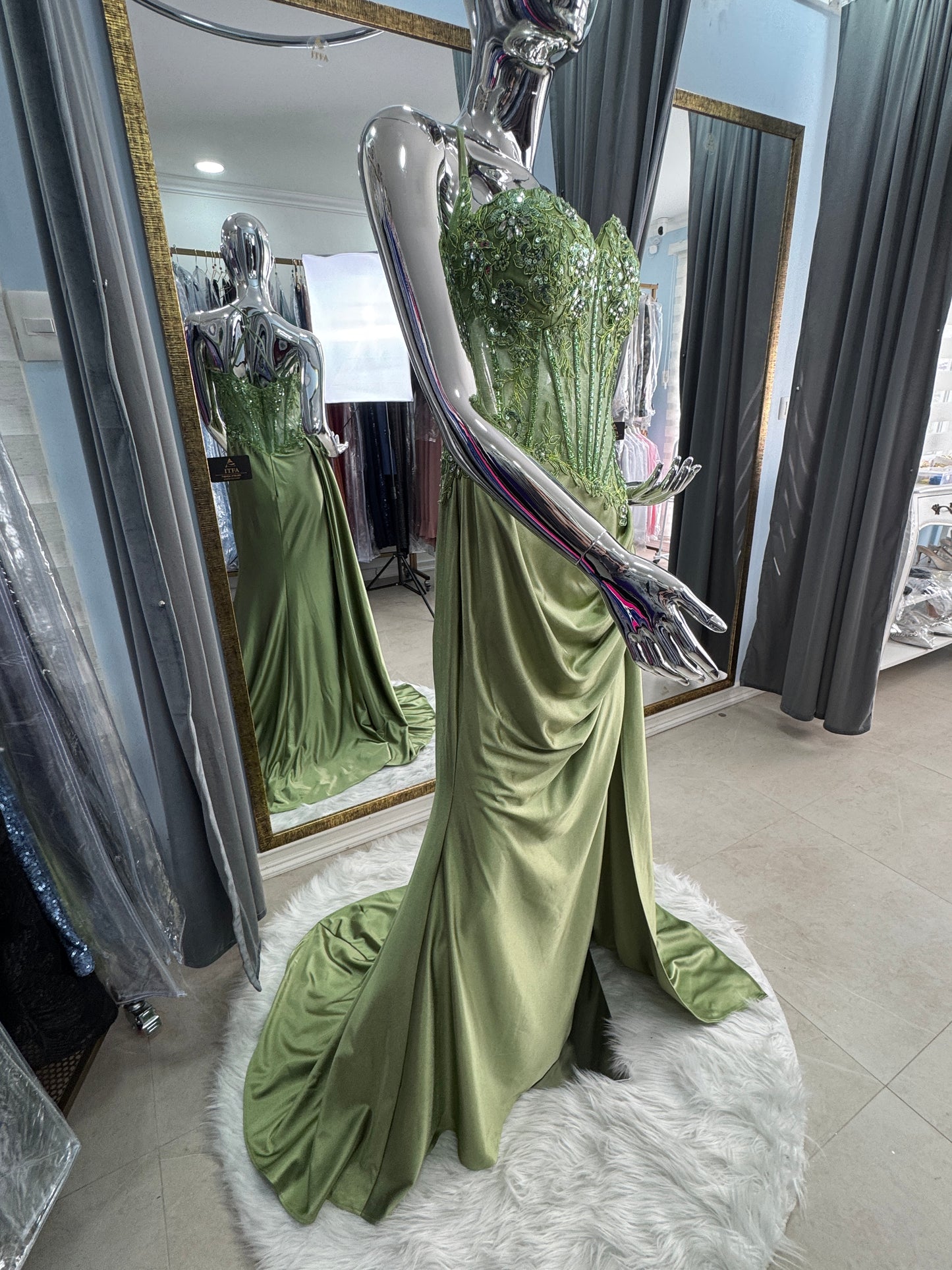 Vestido Corset verde Olivo