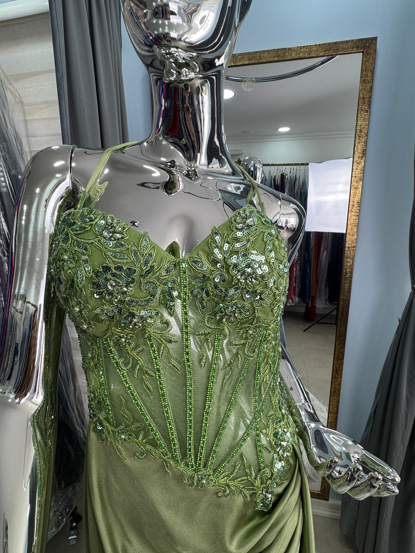 Vestido Corset verde Olivo