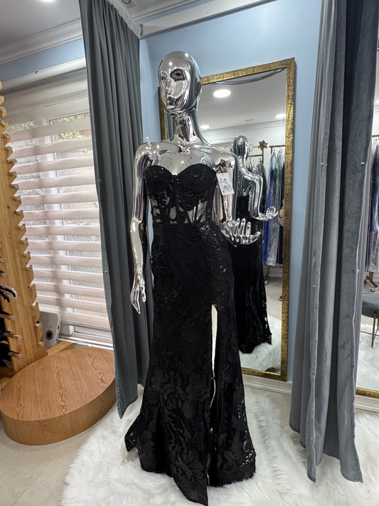 Vestido corset bordado