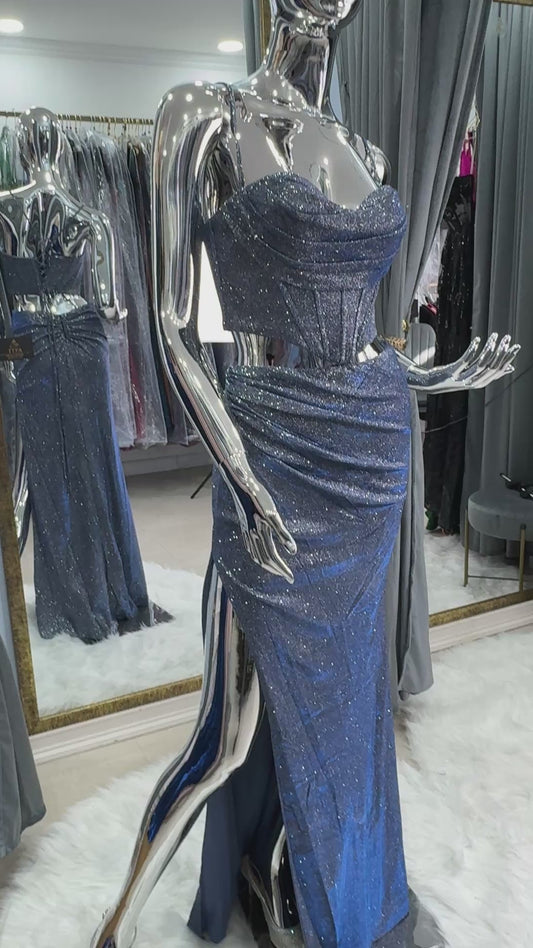 2 piezas corset y falda Reflejo del Mar